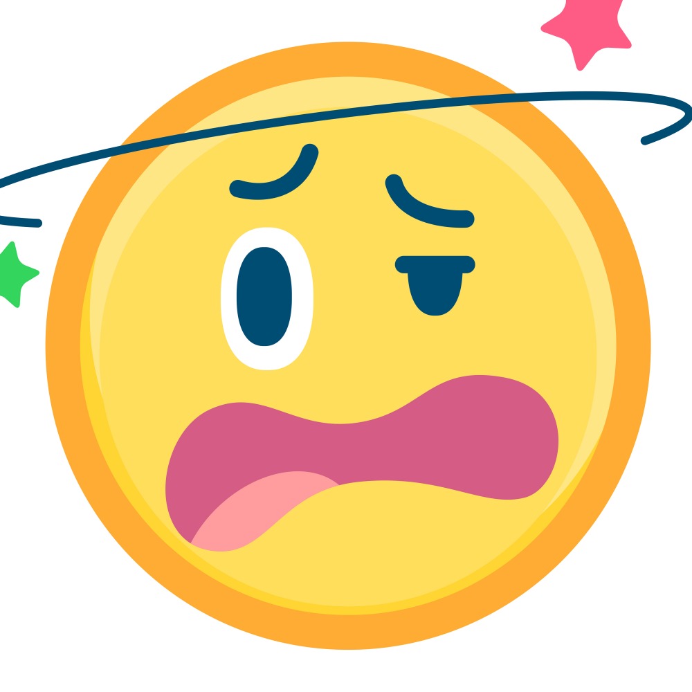 Canvas on Demand Poster Print 12 x 12 entitled Emoji Dizzy Face