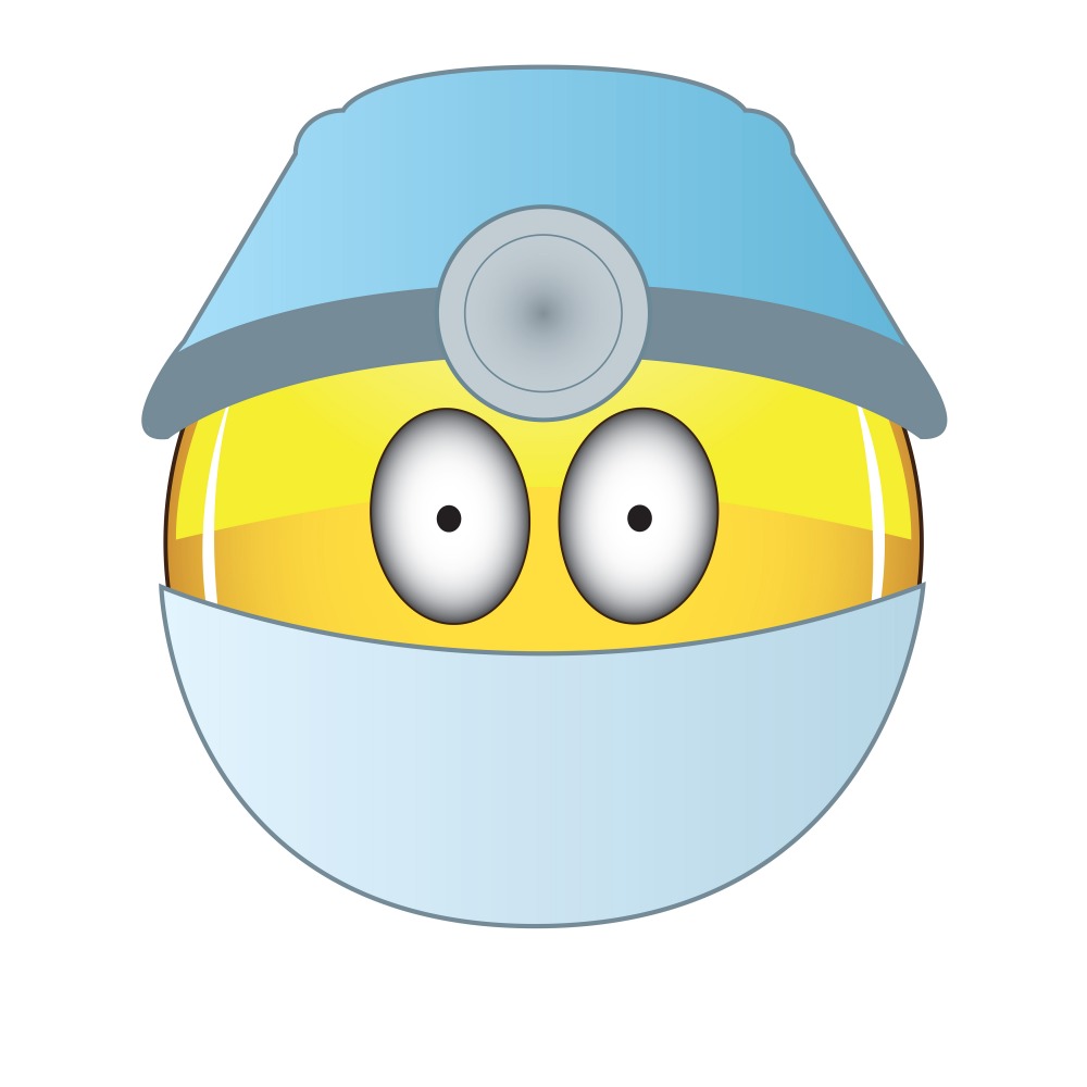 Canvas on Demand Poster Print 12 x 12 entitled Emoji Doctor Face