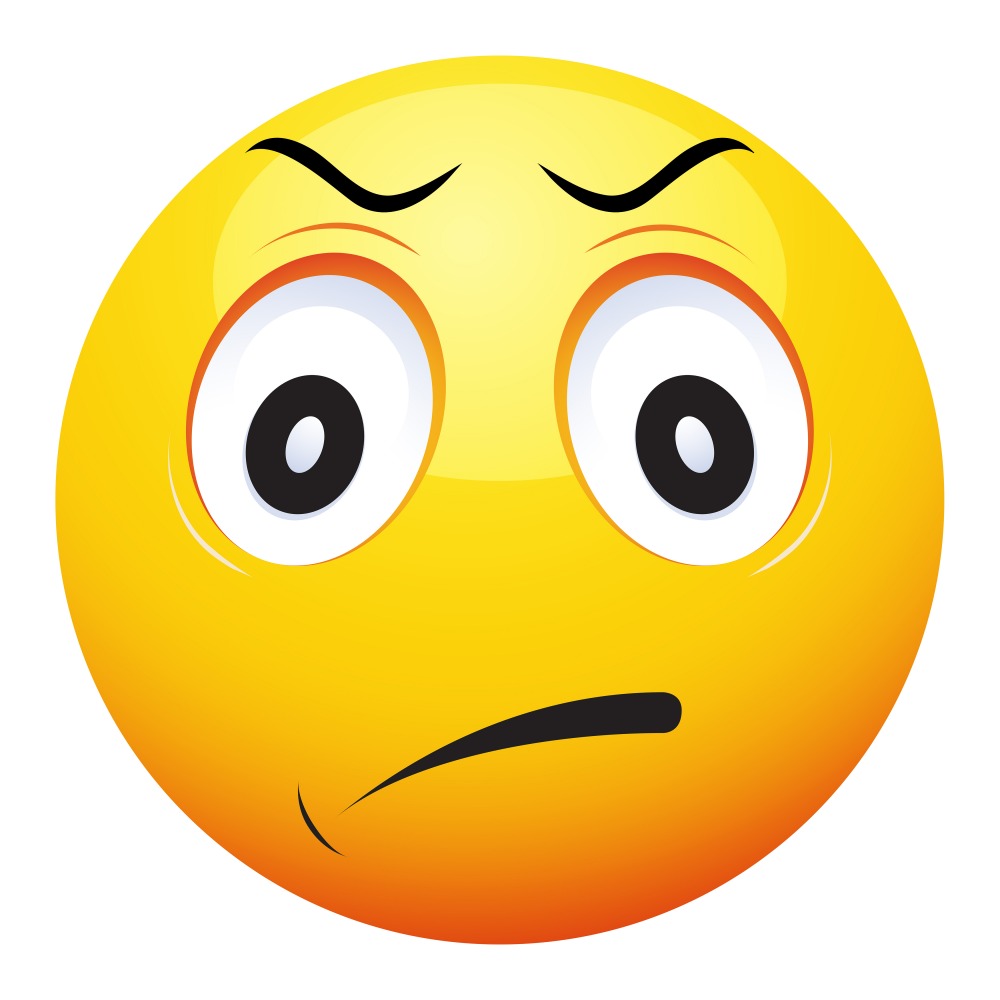 Canvas on Demand Poster Print 12 x 12 entitled Emoji Frustrated Face