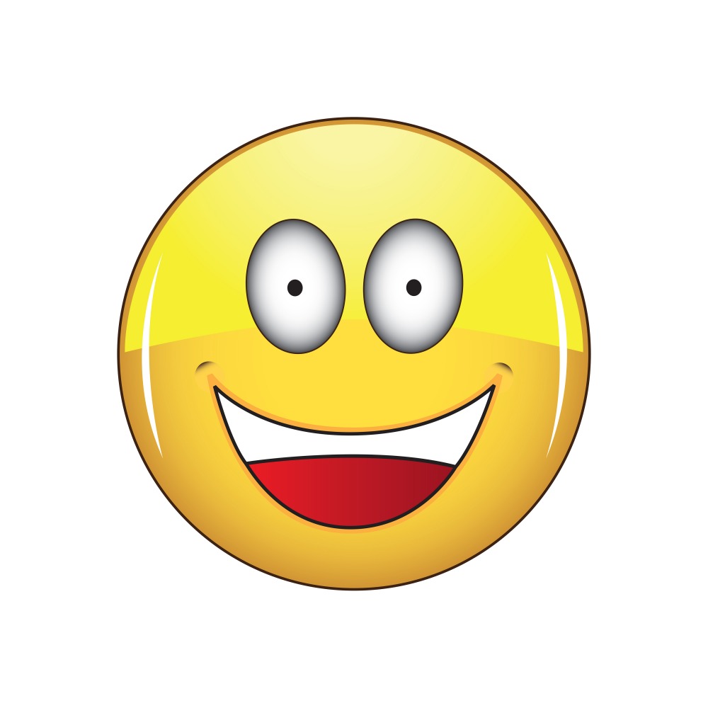 Canvas on Demand Poster Print 12 x 12 entitled Excited Emoji