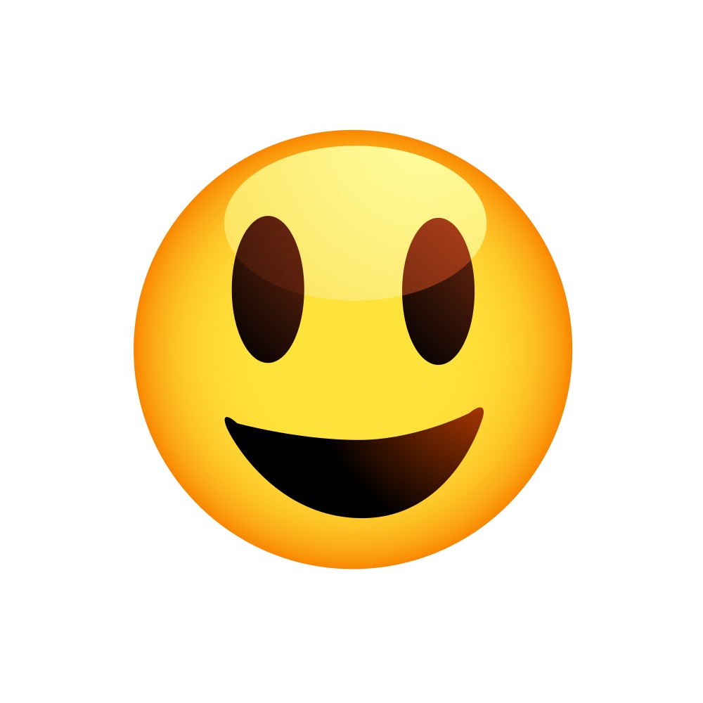 Canvas on Demand Poster Print 12 x 12 entitled Smiling Emoji With Open Mouth
