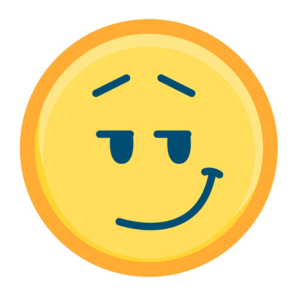 Canvas on Demand Poster Print 12 x 12 entitled Smug Emoji