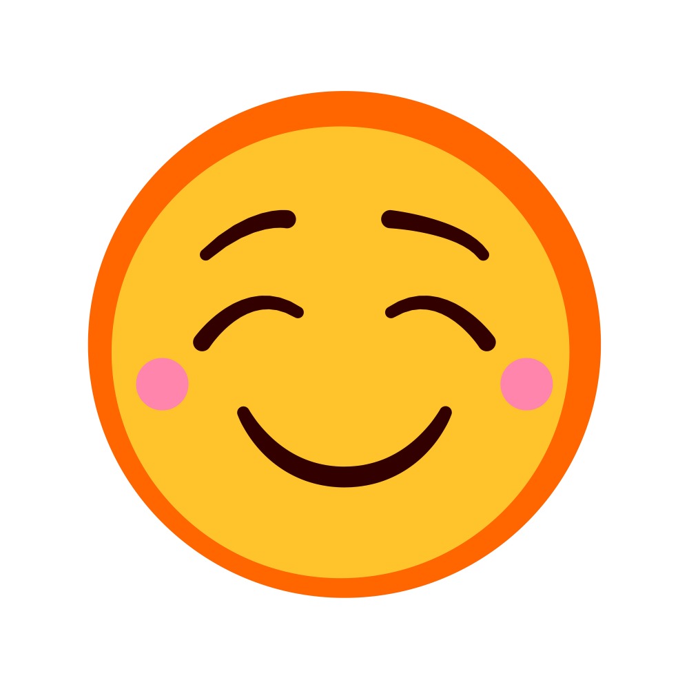 Canvas on Demand Poster Print 12 x 12 entitled Emoji Happy Face