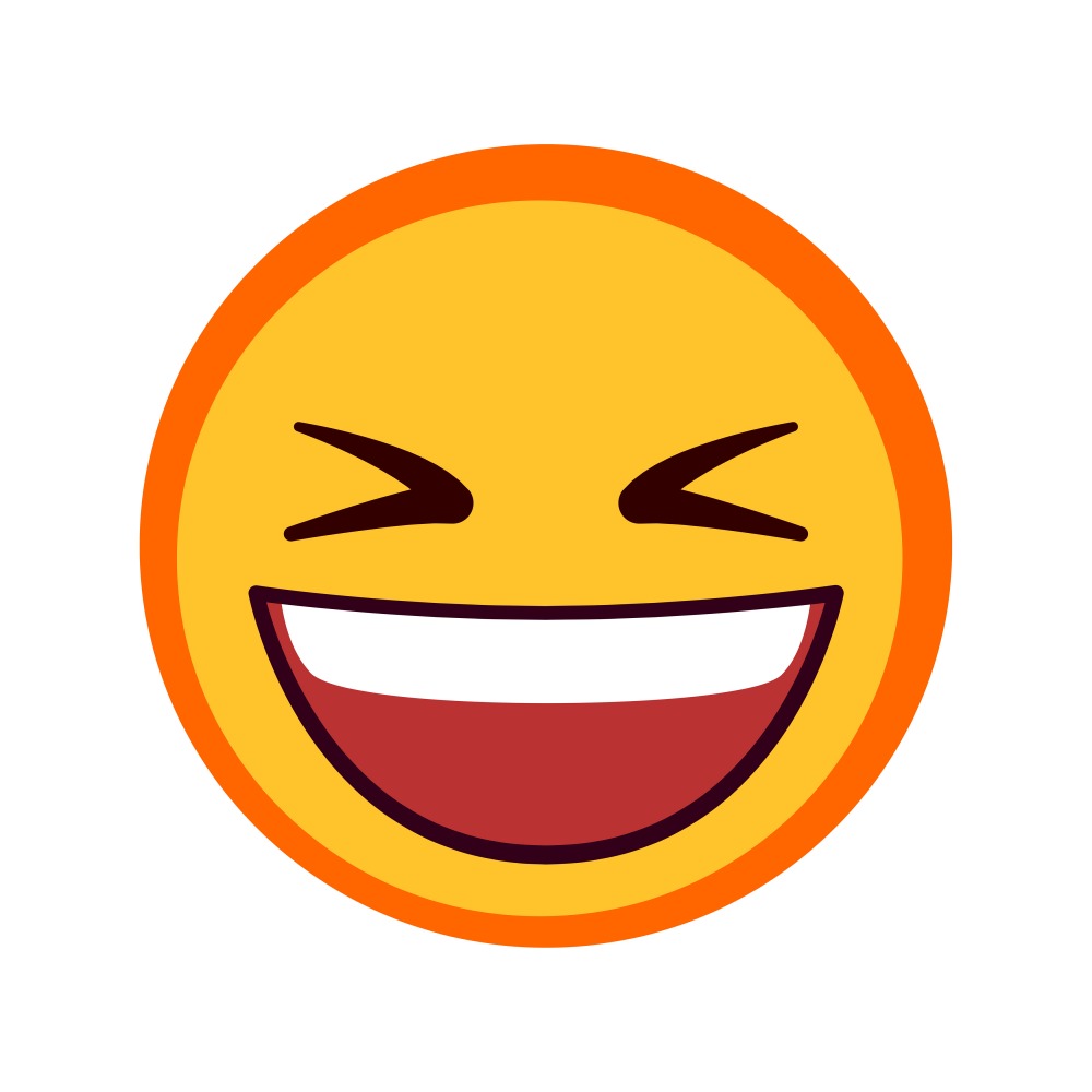 Canvas on Demand Poster Print 12 x 12 entitled Emoji Hysterically Laughing Face
