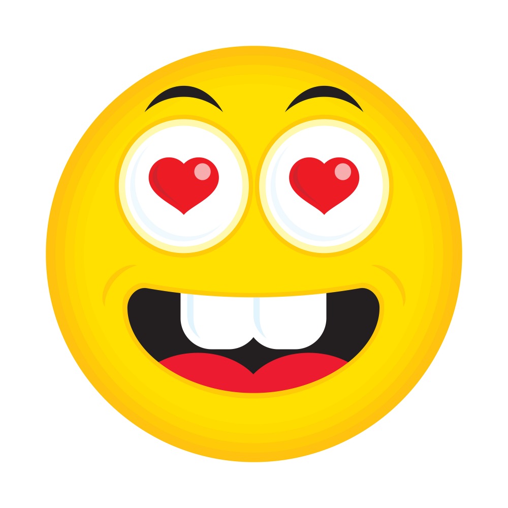 Canvas on Demand Poster Print 12 x 12 entitled In Love Emoji