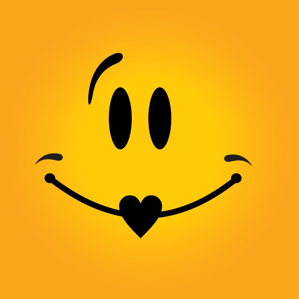 Canvas on Demand Poster Print 12 x 12 entitled Kiss Heart Lipped Emoji
