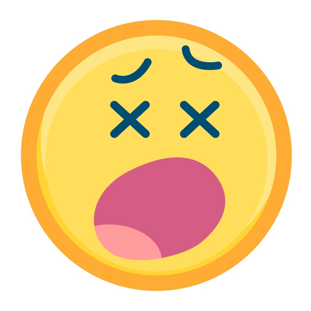 Canvas on Demand Poster Print 12 x 12 entitled Exhausted Emoji