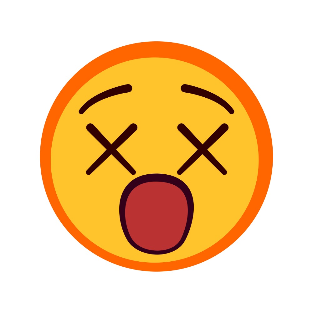 Canvas on Demand Poster Print 12 x 12 entitled Emoji Knock Out Face