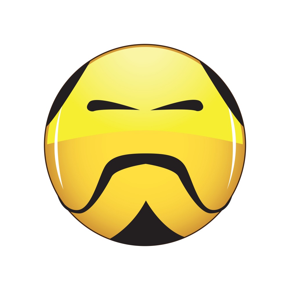 Canvas on Demand Poster Print 12 x 12 entitled Emoji Kung Fu Master Face