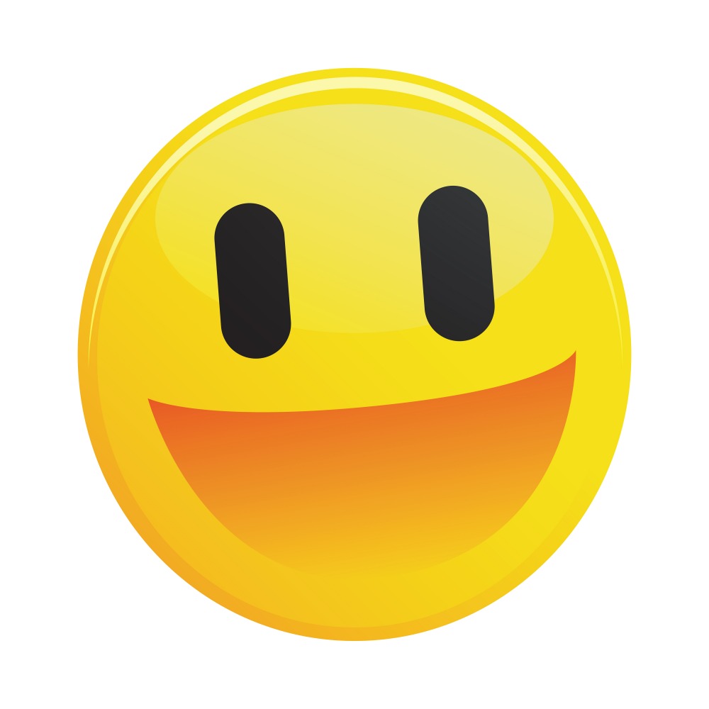 Canvas on Demand Poster Print 12 x 12 entitled Cheerful Black Eyed Emoji