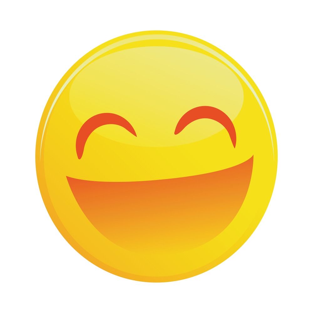 Canvas on Demand Poster Print 12 x 12 entitled Delighted Emoji