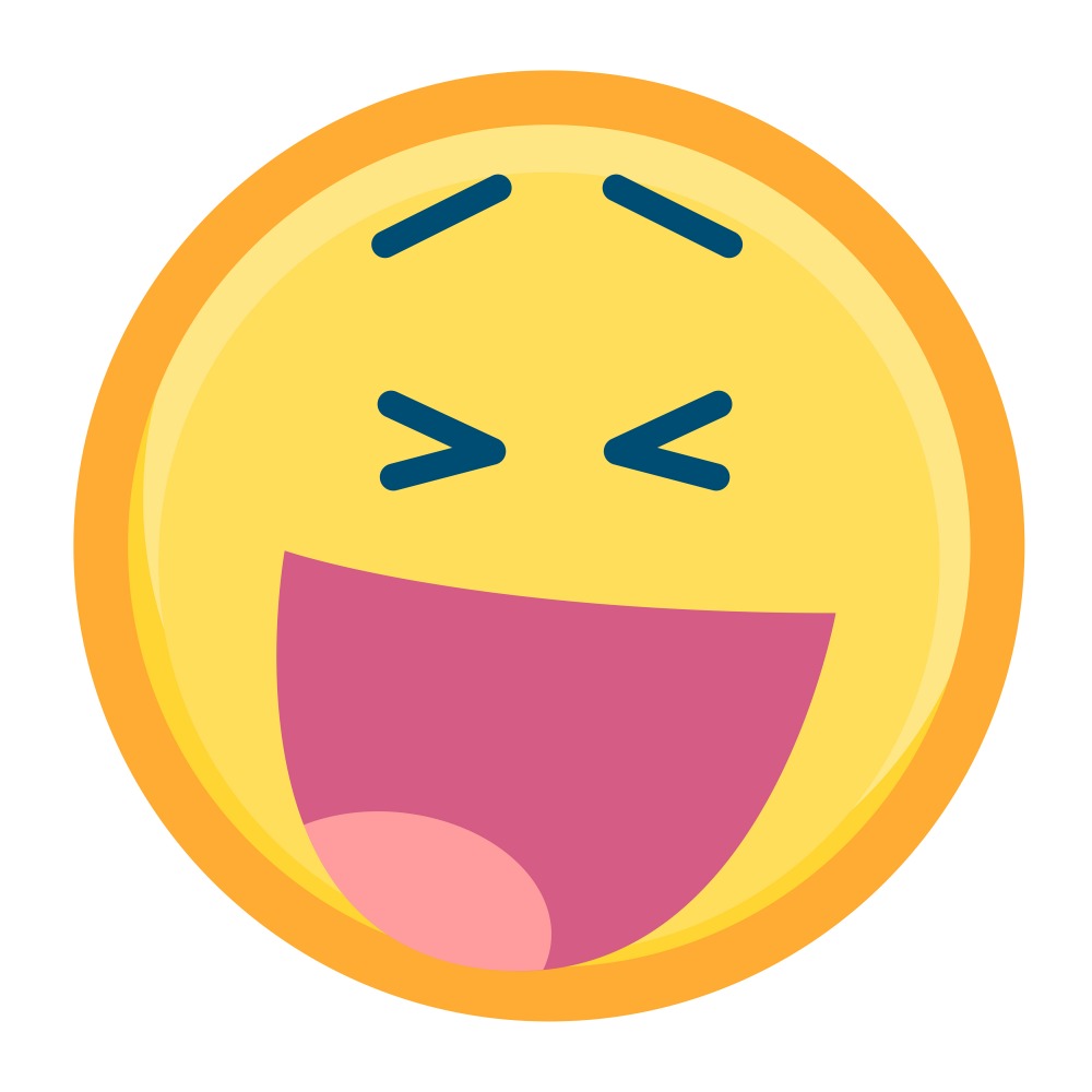 Canvas on Demand Poster Print 12 x 12 entitled Emoji Laughing Yelling Face
