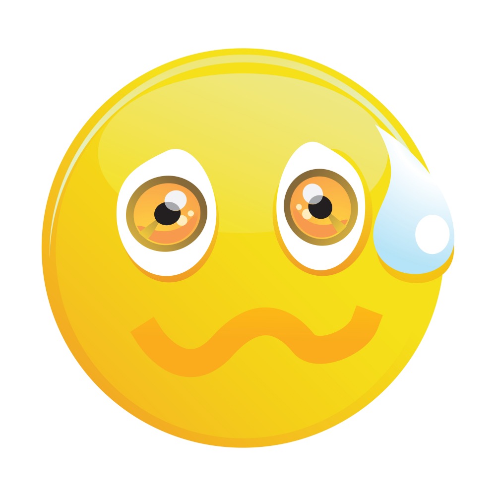 Canvas on Demand Poster Print 12 x 12 entitled Sad And Stressed Emoji