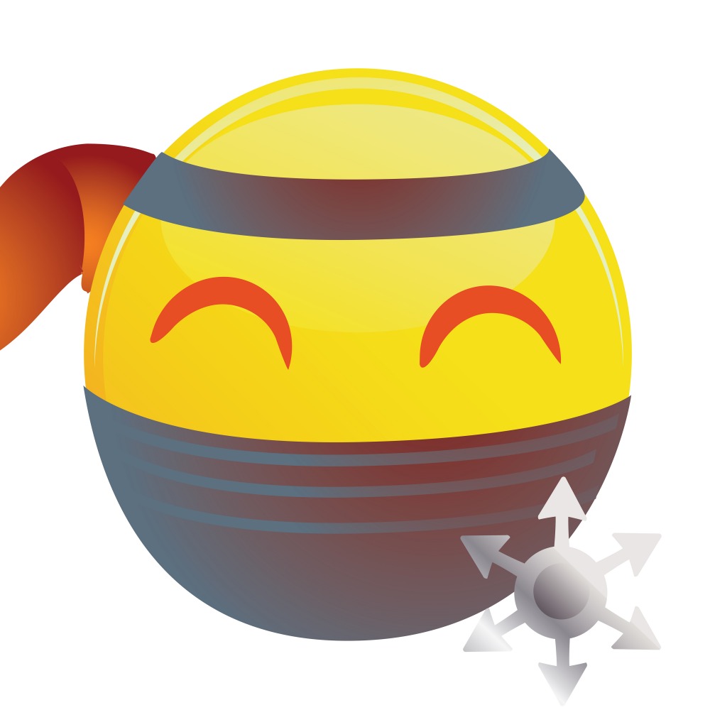 Canvas on Demand Poster Print 12 x 12 entitled Emoji Ninja Face