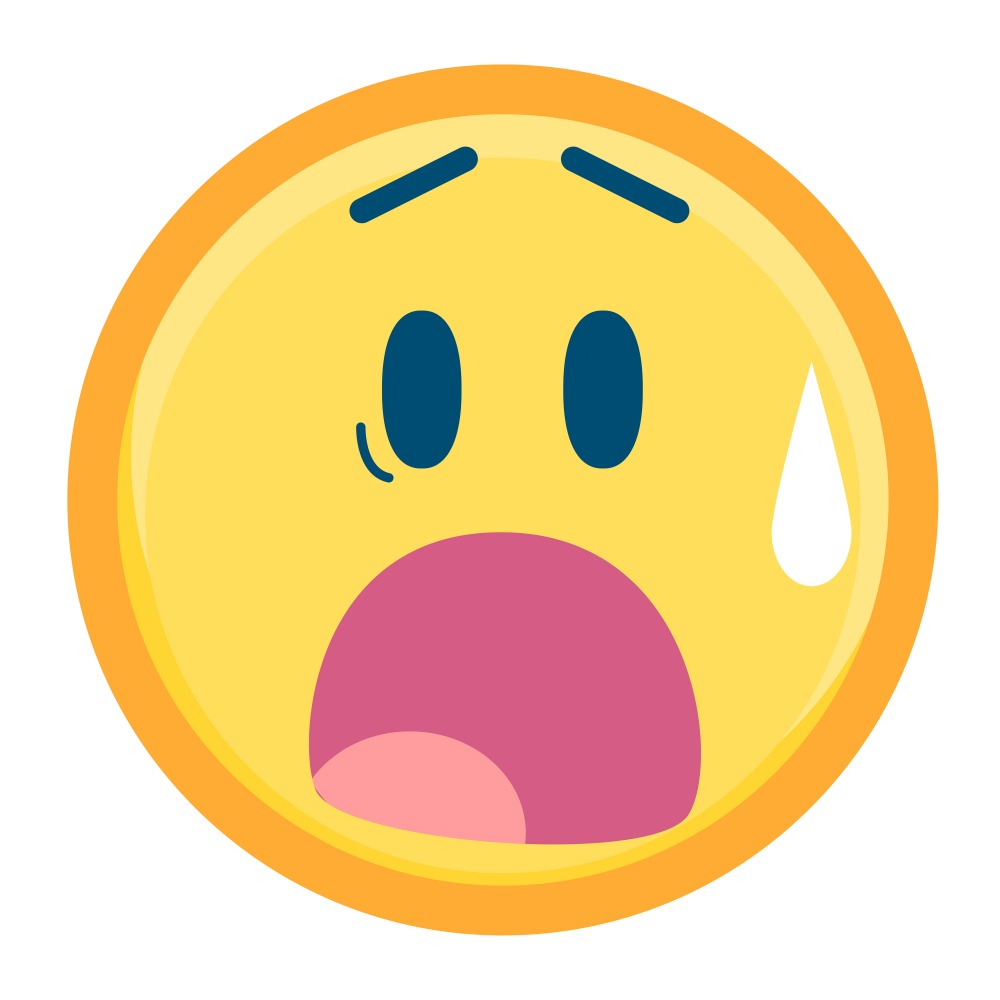 Canvas on Demand Poster Print 12 x 12 entitled Emoji Panic Face