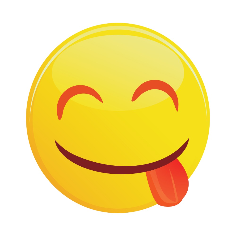 Canvas on Demand Poster Print 12 x 12 entitled Emoji Playful Face
