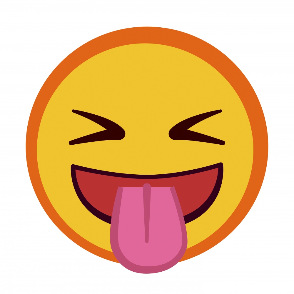 Canvas on Demand Poster Print 12 x 12 entitled Tongue Emoji With Squinting Eyes