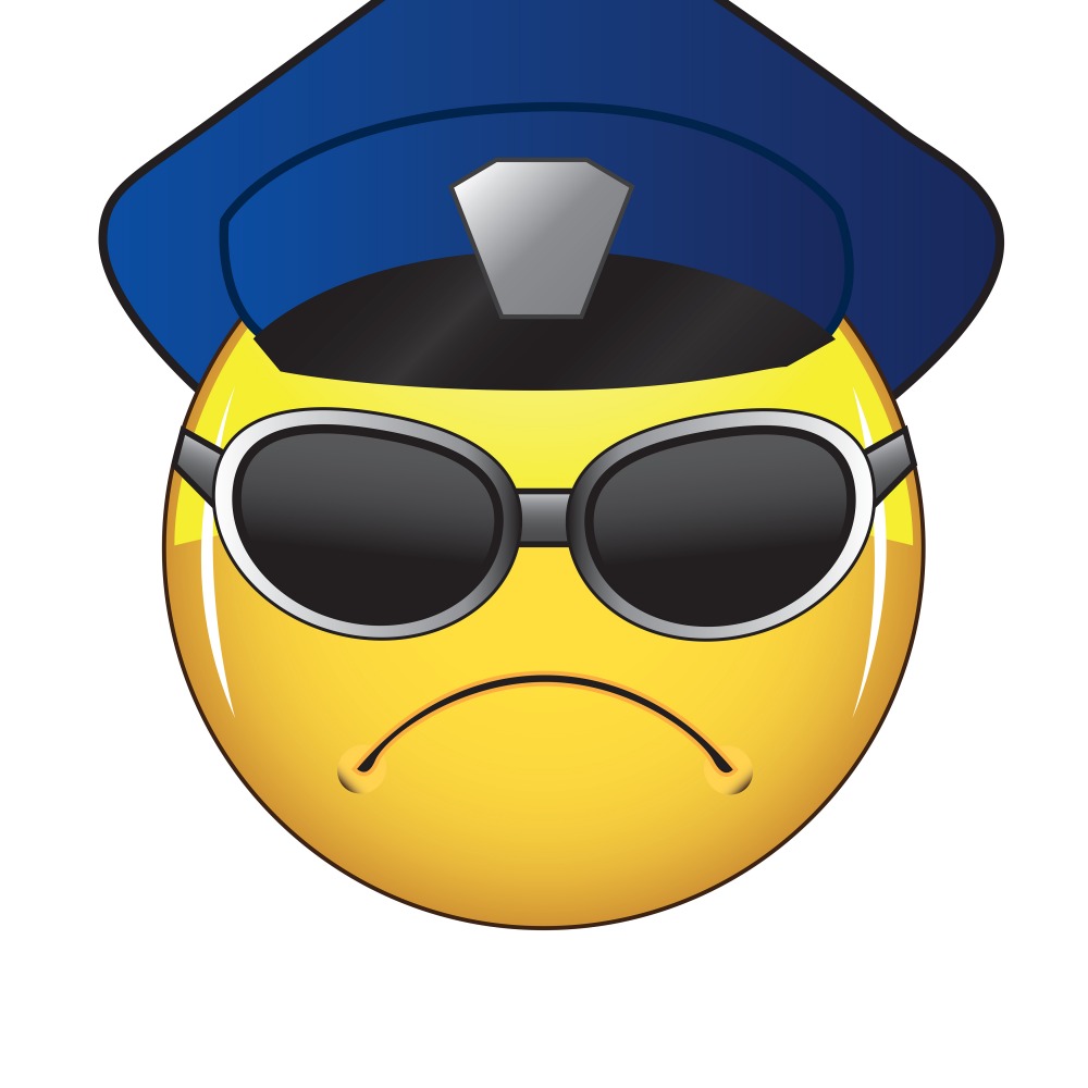 Canvas on Demand Poster Print 12 x 12 entitled Emoji Police Officer Face