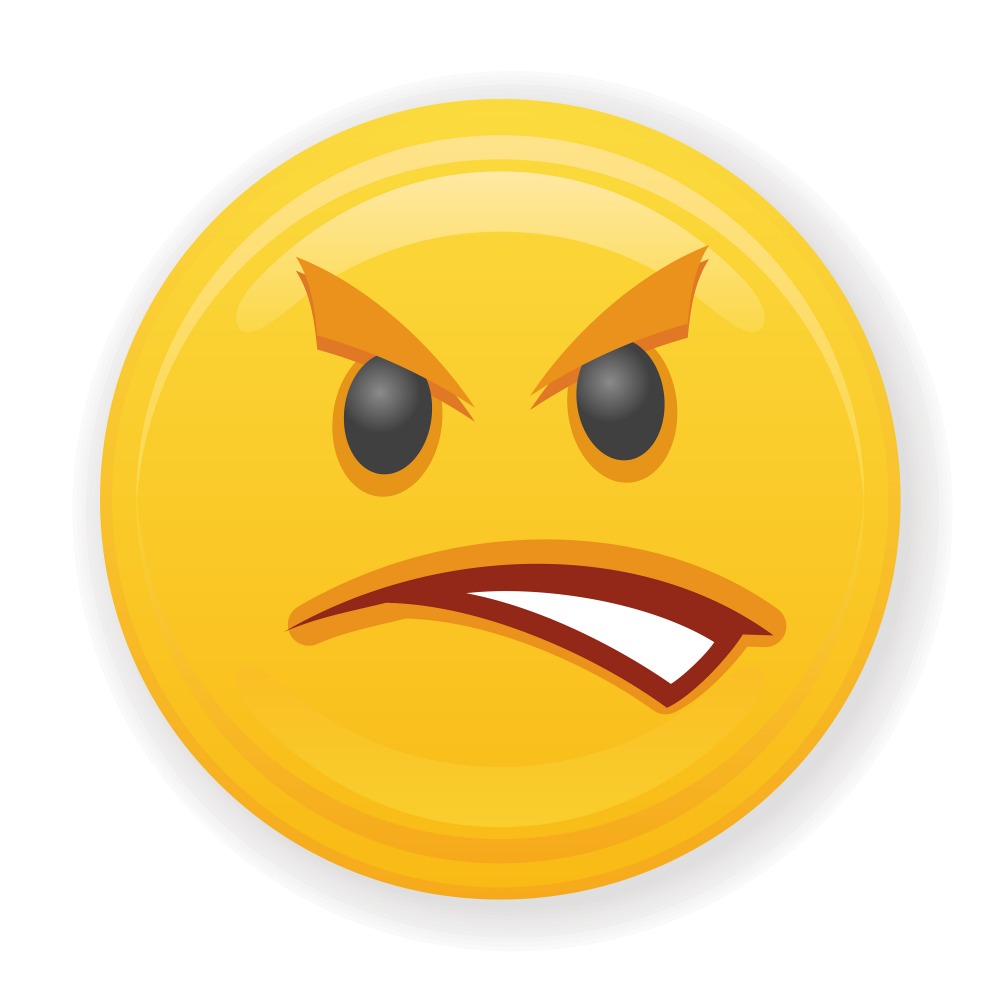 Canvas on Demand Poster Print 12 x 12 entitled Emoji Really Angry Face