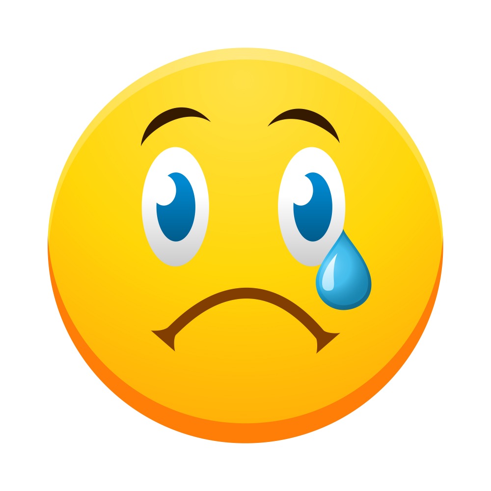 Canvas on Demand Poster Print 12 x 12 entitled Emoji Sad Face