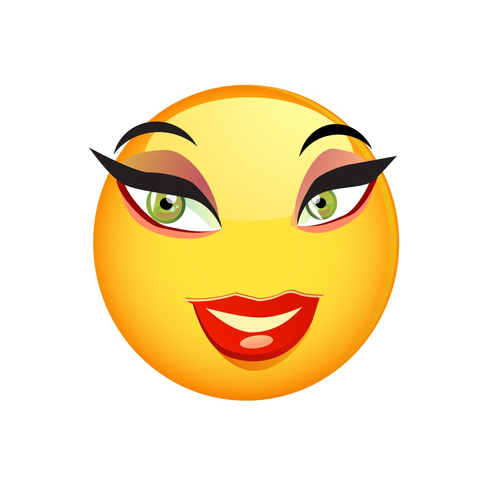 Canvas on Demand Poster Print 12 x 12 entitled Emoji Sexy Woman Face