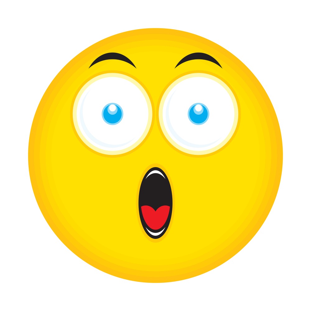 Canvas on Demand Poster Print 12 x 12 entitled Emoji Shocked Face