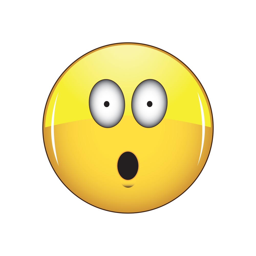 Canvas on Demand Poster Print 12 x 12 entitled Suprised Emoji