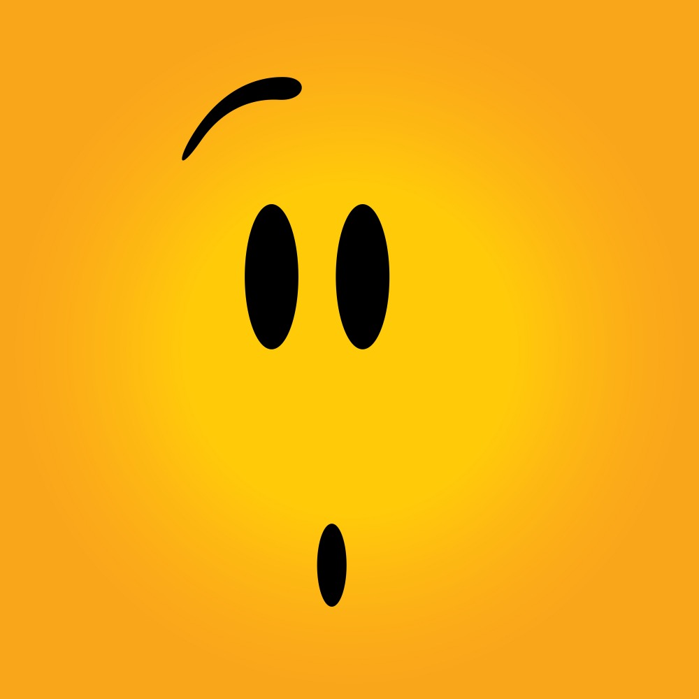 Canvas on Demand Poster Print 12 x 12 entitled Surprised Square Emoji