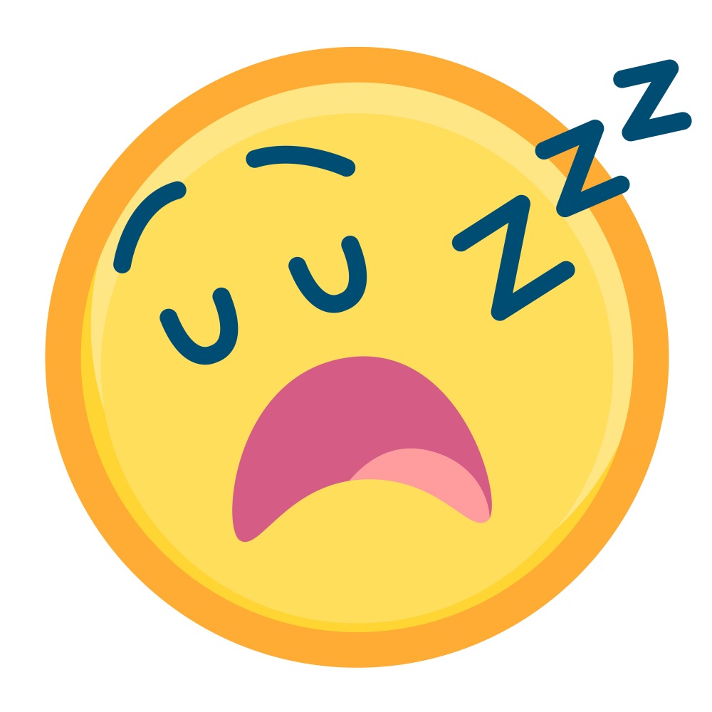 Canvas on Demand Poster Print 12 x 12 entitled Sleepy Emoji
