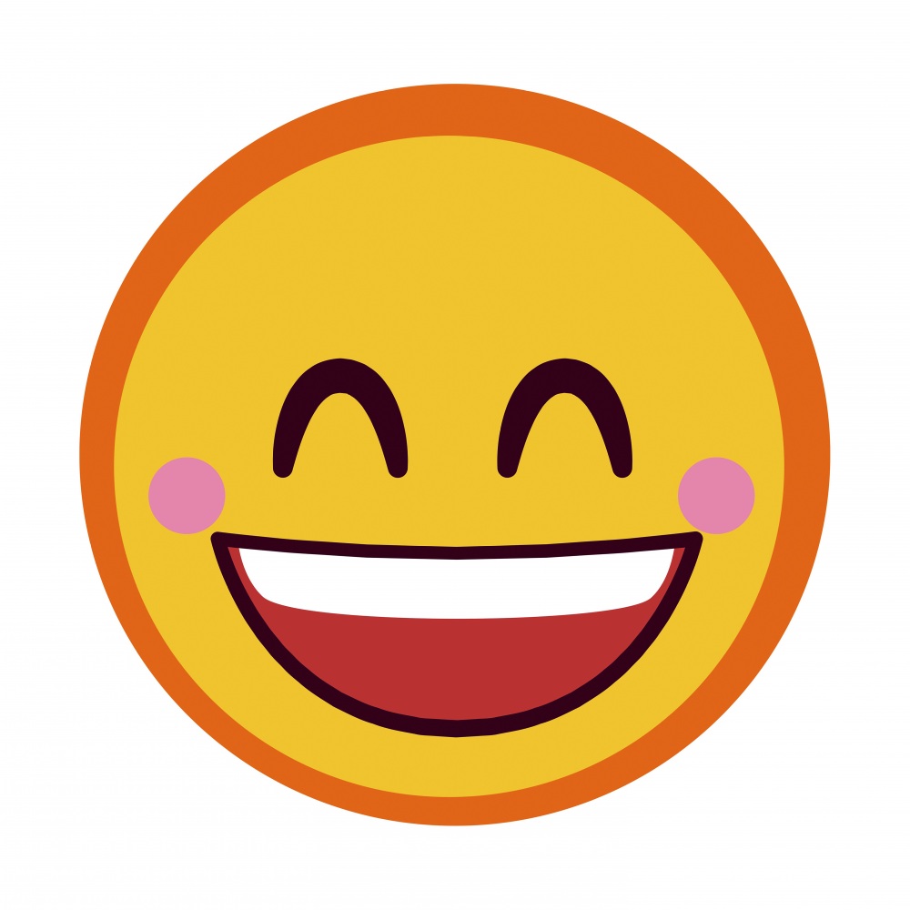 Canvas on Demand Poster Print 12 x 12 entitled Emoji Smiling Face