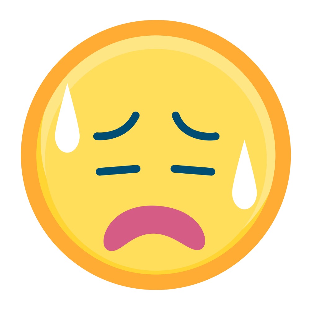 Canvas on Demand Poster Print 12 x 12 entitled Stressed Out Emoji