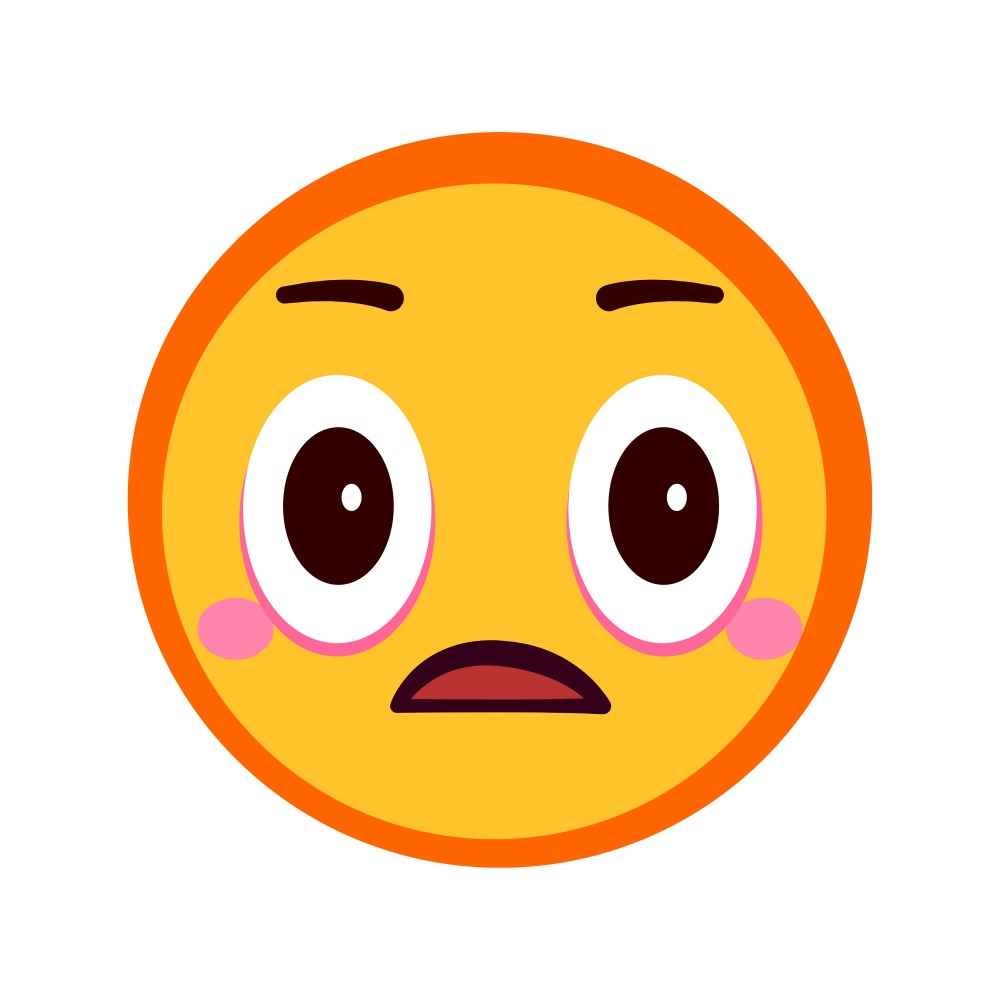 Canvas on Demand Poster Print 12 x 12 entitled Emoji Surpised Face