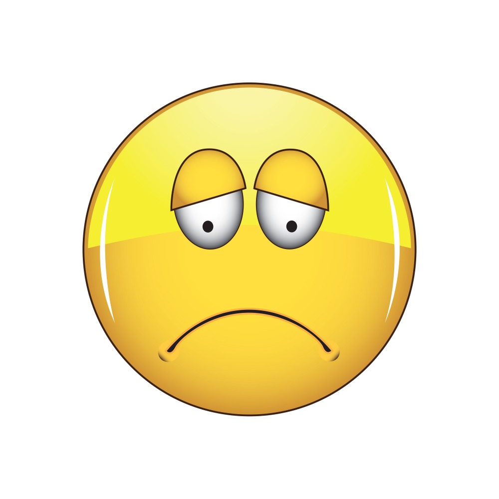 Canvas on Demand Poster Print 12 x 12 entitled Sad Emoji With Big Eyes