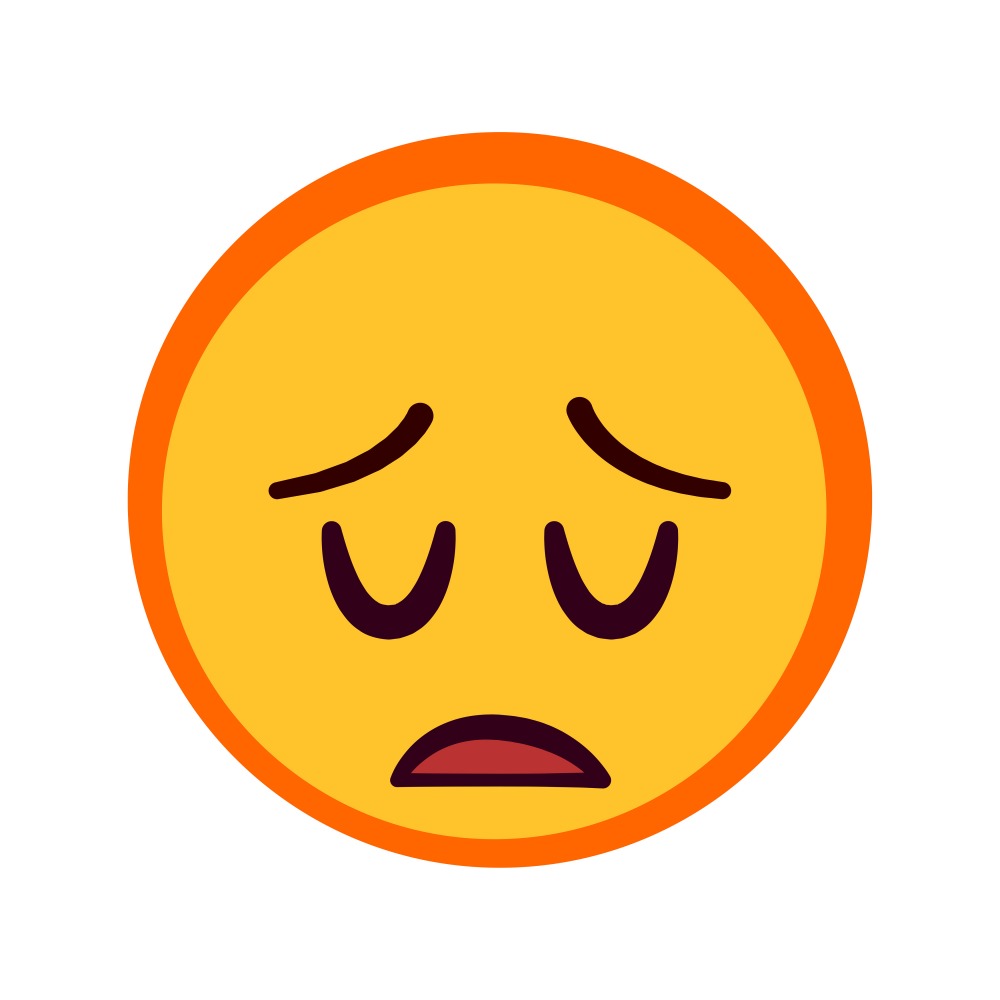 Canvas on Demand Poster Print 12 x 12 entitled Sorrowful Emoji