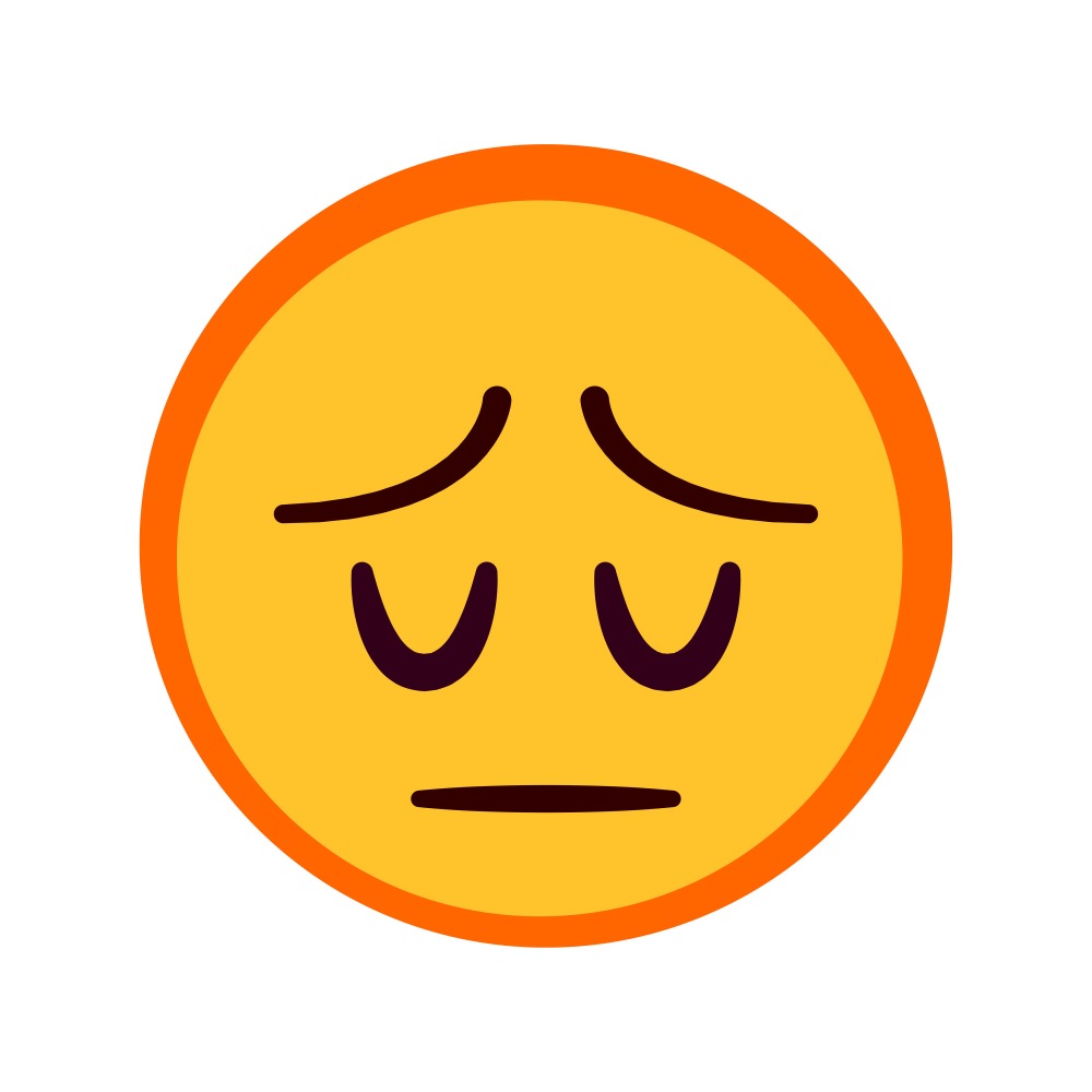 Canvas on Demand Poster Print 12 x 12 entitled Dismayed Emoji