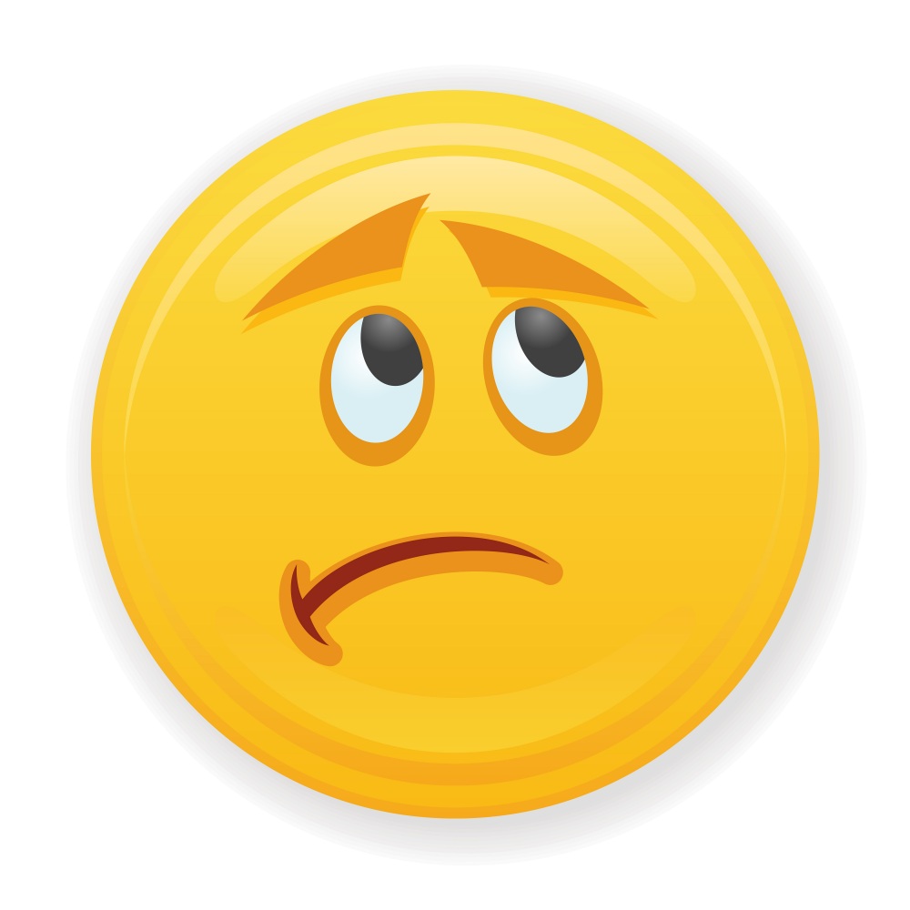 Canvas on Demand Poster Print 12 x 12 entitled Unsure Emoji