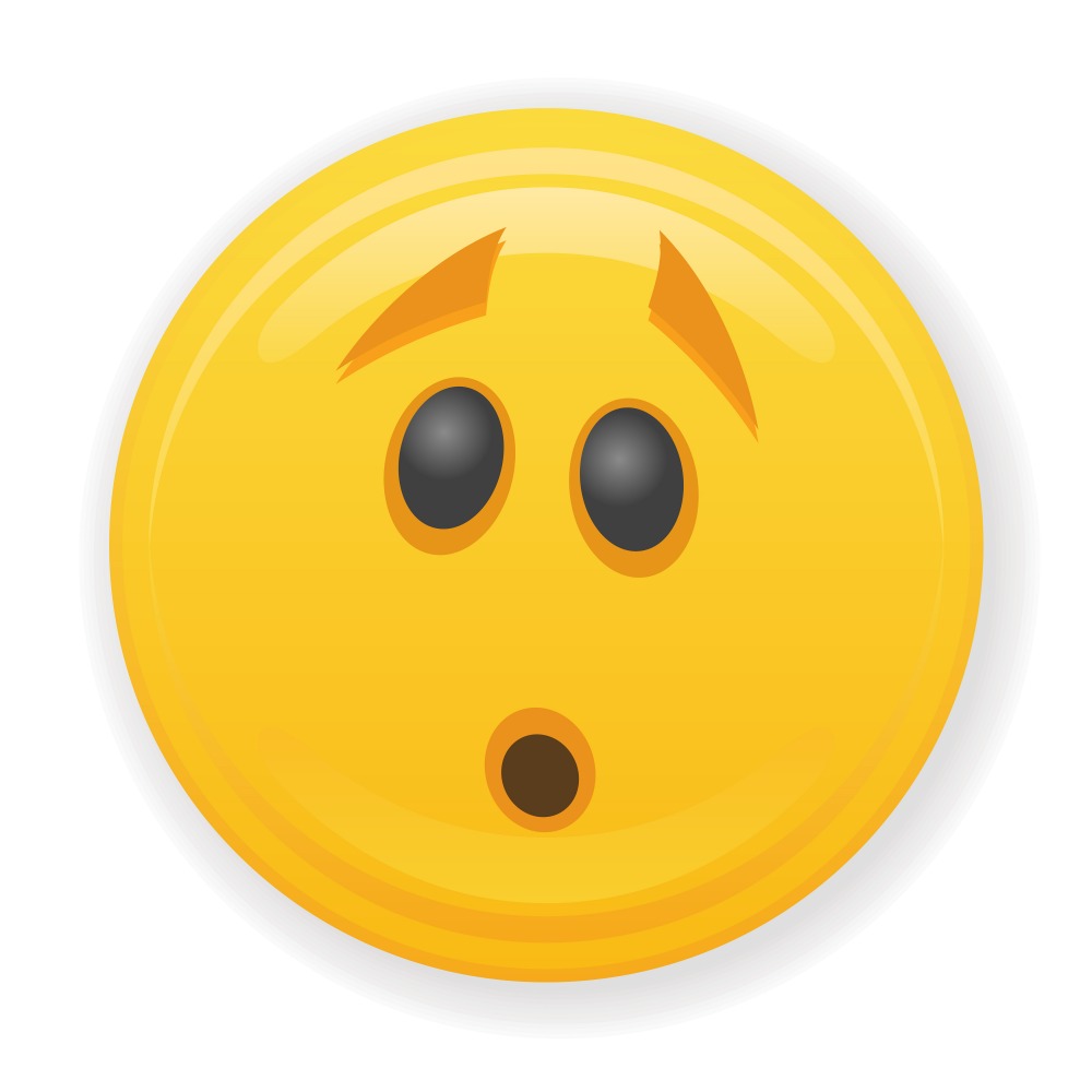 Canvas on Demand Poster Print 12 x 12 entitled Worried Emoji