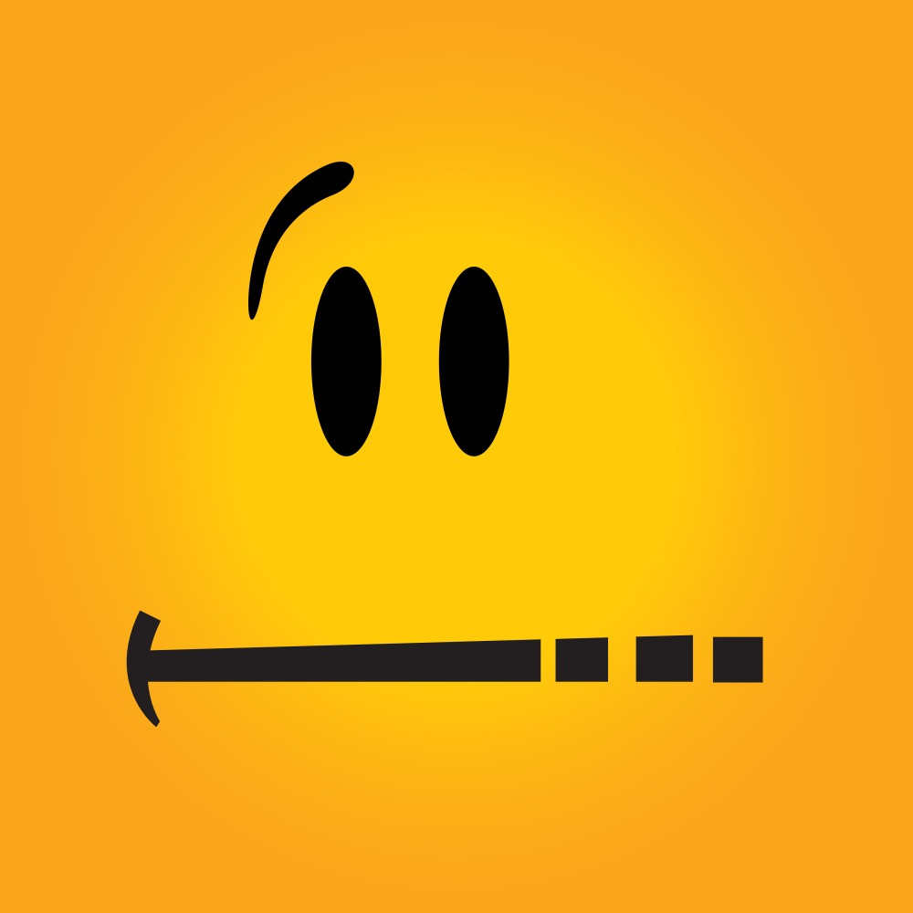 Canvas on Demand Poster Print 12 x 12 entitled Unsure Emoji Face