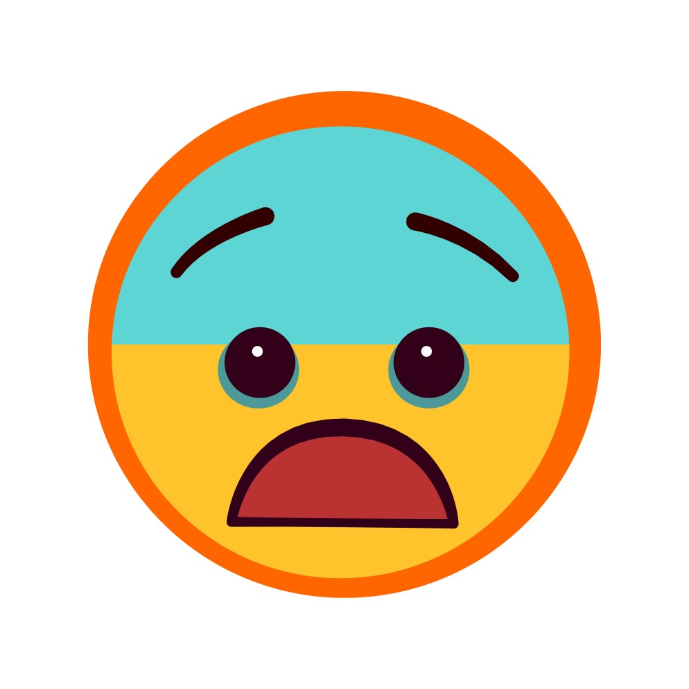 Canvas on Demand Poster Print 12 x 12 entitled Scared Emoji