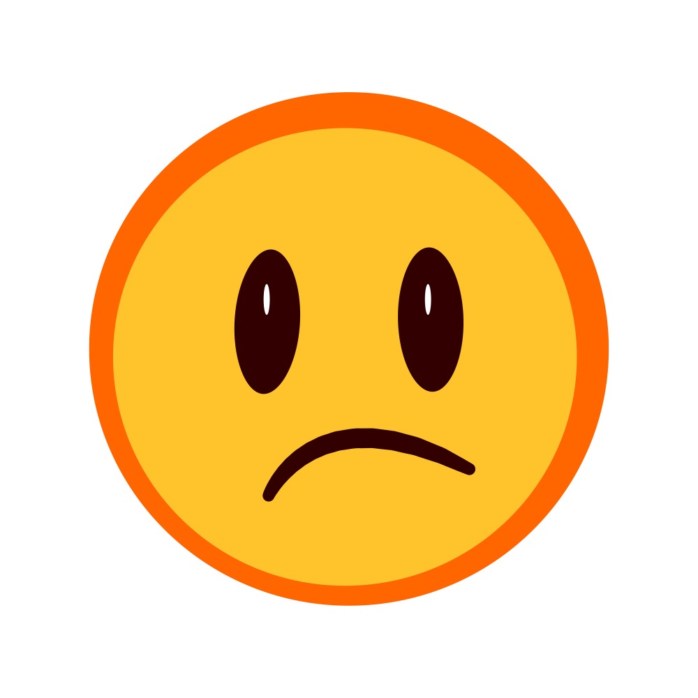 Canvas on Demand Poster Print 12 x 12 entitled Emoji Unsure Face