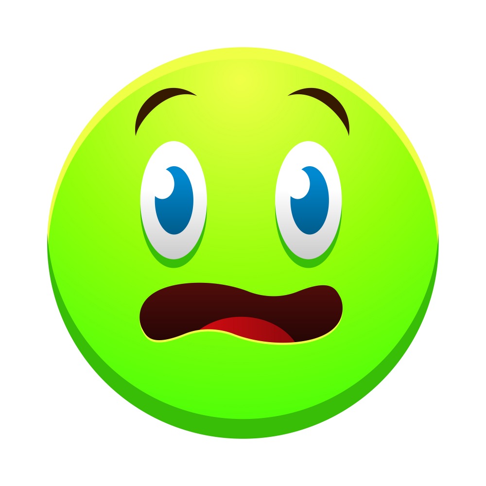 Canvas on Demand Poster Print 12 x 12 entitled Bright Green Emoji