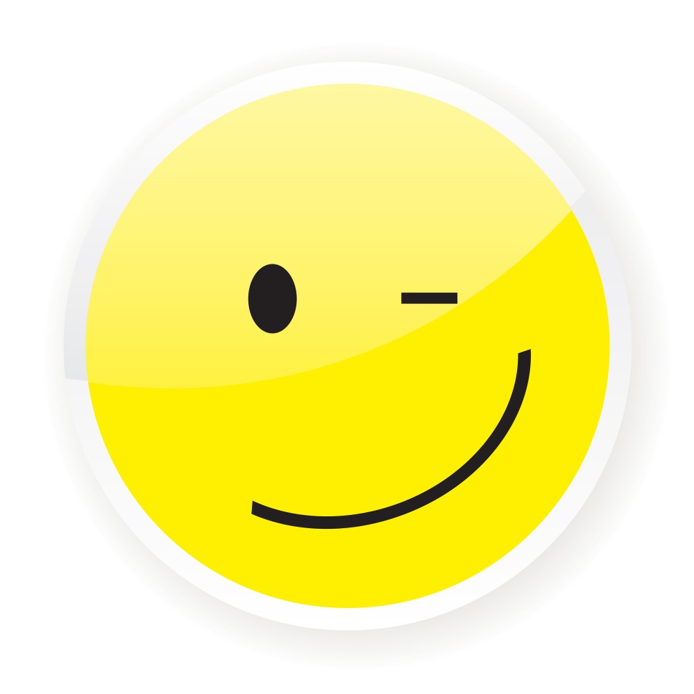 Canvas on Demand Poster Print 12 x 12 entitled Emoji Winking Face