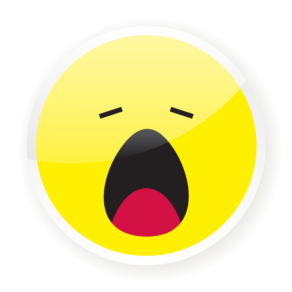 Canvas on Demand Poster Print 12 x 12 entitled Emoji Yawning Face