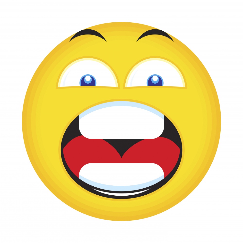 Canvas on Demand Poster Print 12 x 12 entitled Yelling Emoji