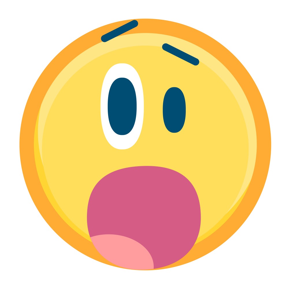 Canvas on Demand Poster Print 12 x 12 entitled Shocked Emoji With Big Eye