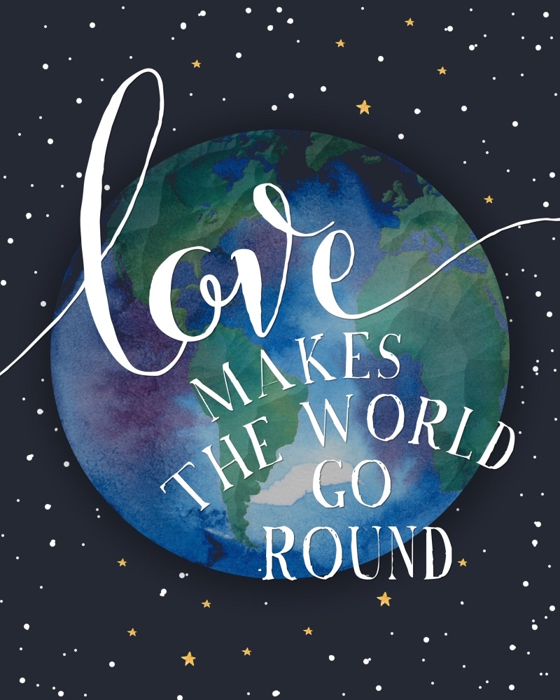 Canvas on Demand Poster Print 16 x 20 entitled Love Makes The World Go Round II