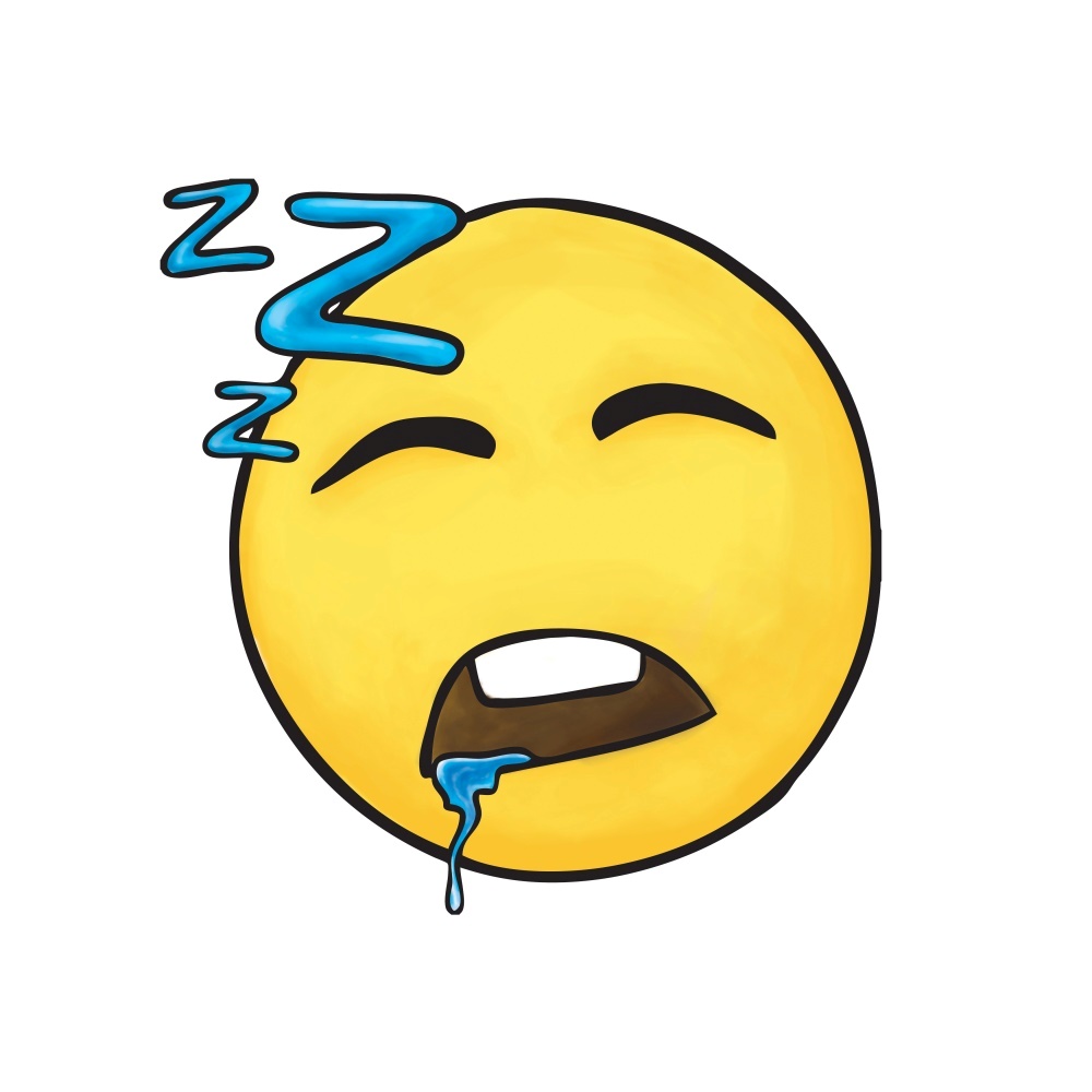 Canvas on Demand Poster Print 12 x 12 entitled Drowsy Drooling Emoji