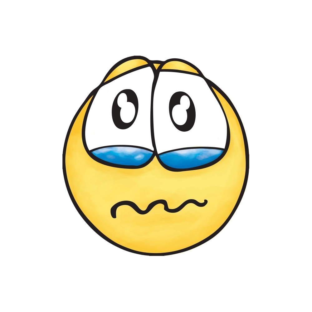 Canvas on Demand Poster Print 12 x 12 entitled Teary Eyed Emoji