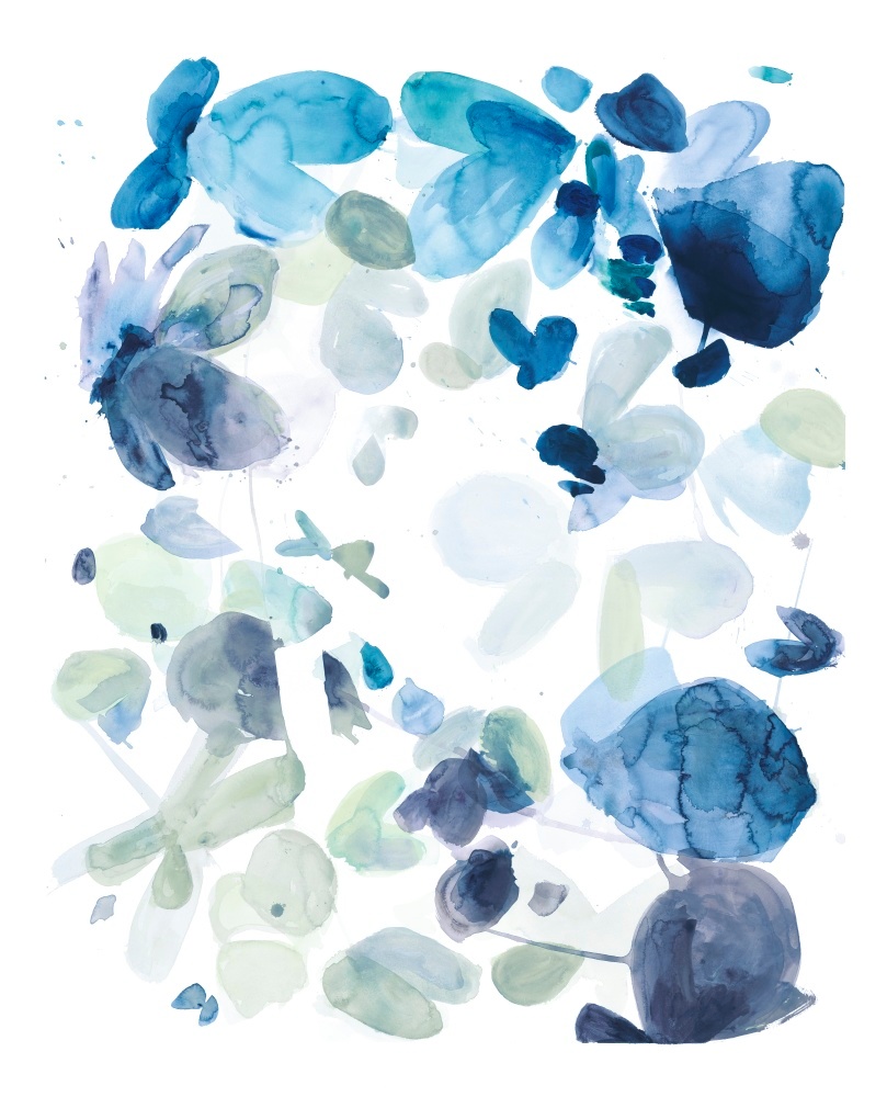 Canvas on Demand Poster Print 12 x 16 entitled Butterfly Dance in Blue III