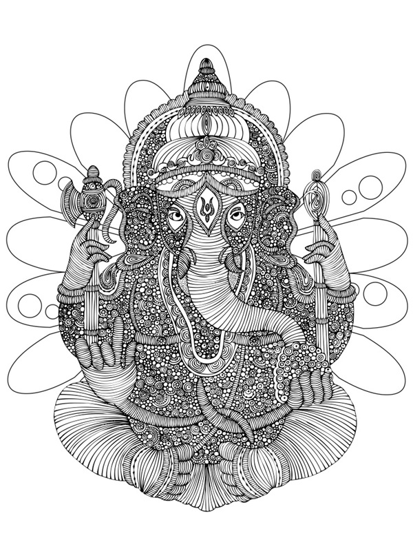 Ganesha - Black And White